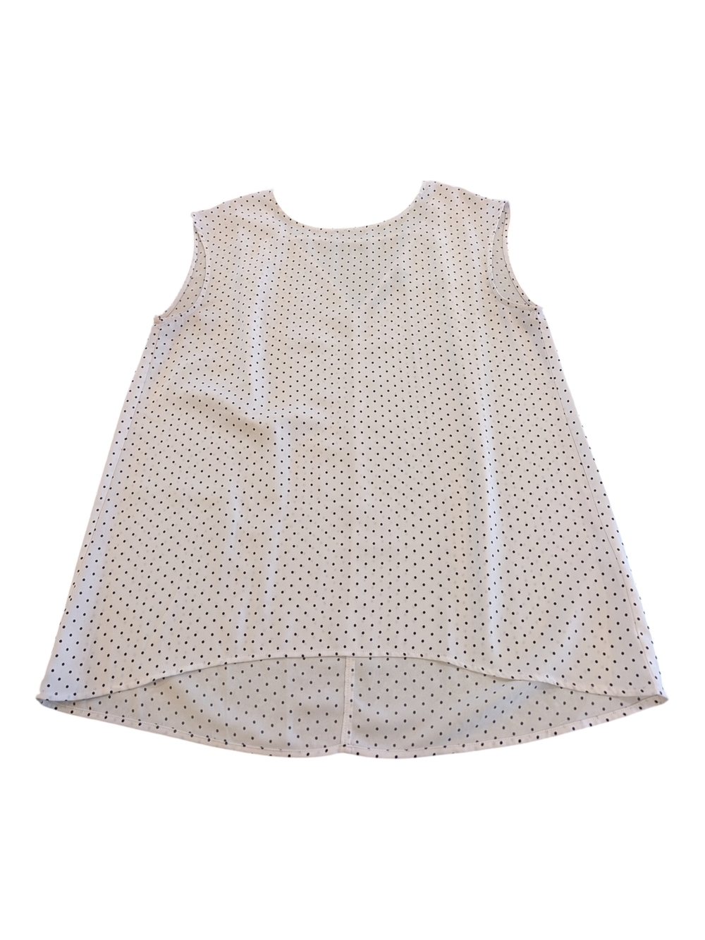 Halogen White Tank Top with Black Polka Dots